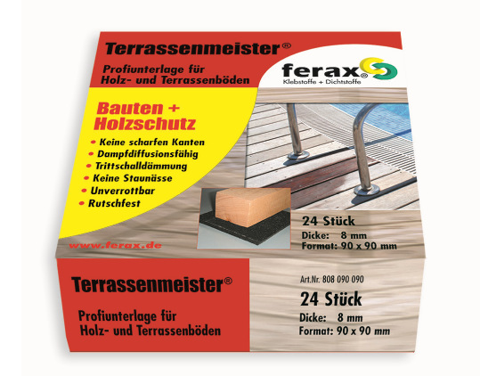 Pad Ferax Terrassenmeister für Terrassen 90 x 90 x 8 mm