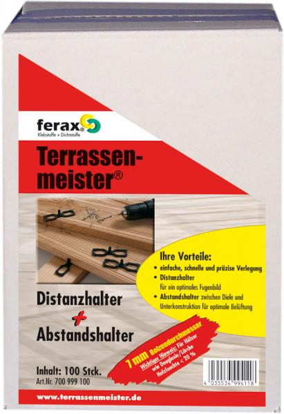 Abstandshalter Ferax Terrassenmeister für Terrassen Black (schwarz) 7 mm