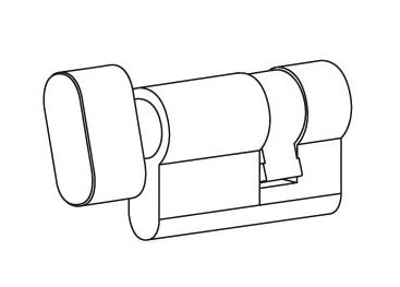 WC-Knaufzylinder Licht & Harmonie ähnlich Edelstahl