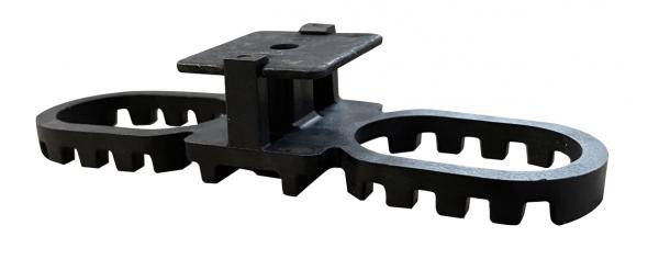 Montageclip Karle und Rubner Terraflex Black (schwarz) für Stärke 20-26 mm